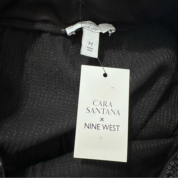 NWT Ninewest x Cara Santana black sequin jogger pants dressy size medium - Picture 3 of 4